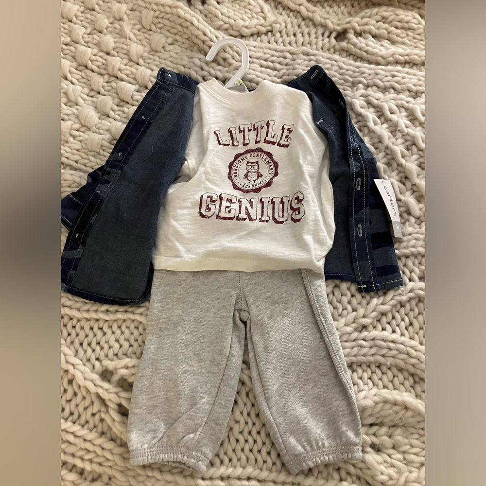 Carter's Gray and White Little Genius Set